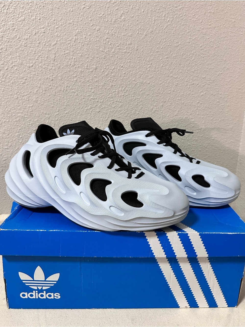 Men's Adidas AdiFOM Q Smoke Grey Blue Multi Size 8 Yeezy Like Shoes